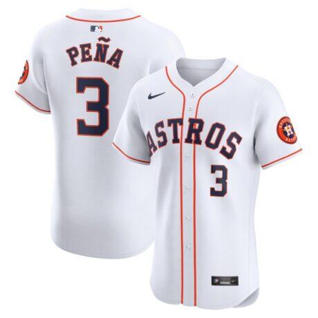 Jeremy Peña Houston Astros Nike Home Elite Player Jersey - White - Front View