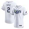 Yandy Diaz Tampa Bay Rays Nike Home Elite Player Jersey - White - Front View