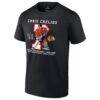 Chris Chelios Chicago Blackhawks Jersey Retirement T-Shirt - Black - Side View