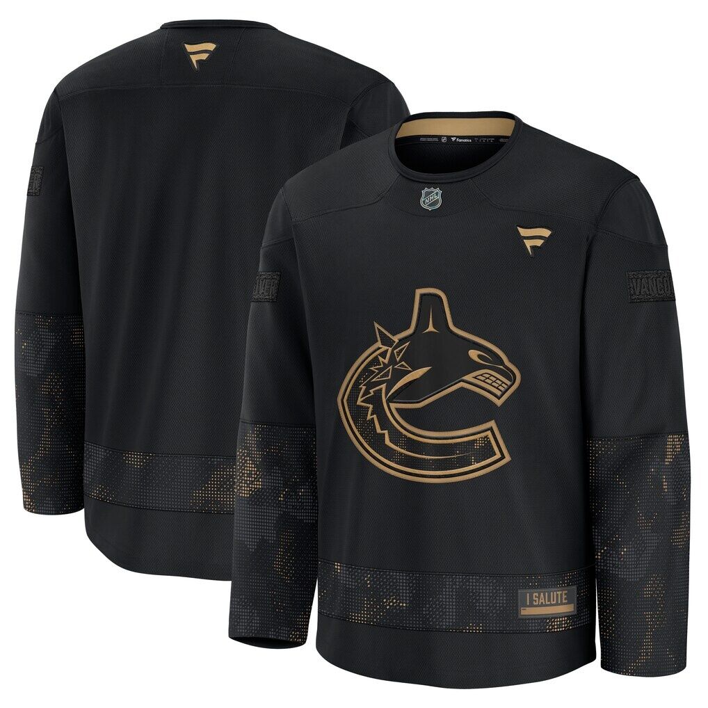 Vancouver Canucks Fashion7 2024 Military Appreciation Practice Jersey