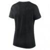 New Orleans Saints Logo Athletic Women's Lean T-Shirt - Black - Detail View