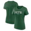 New York Jets Logo Athletic Women's Lean T-Shirt - Green - Front View