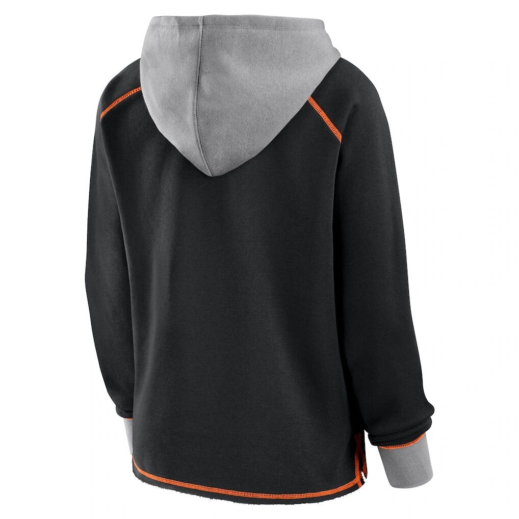 Cincinnati Bengals Logo Athletic Women’s Boom Fleece Pullover V-Neck Hoodie