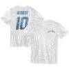 Justin Herbert Los Angeles Chargers Girls Youth Sequin V-Neck Fashion Jersey - - Front View