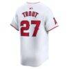 Mike Trout Los Angeles Angels Nike Youth Home Limited Player Jersey - White - Detail View
