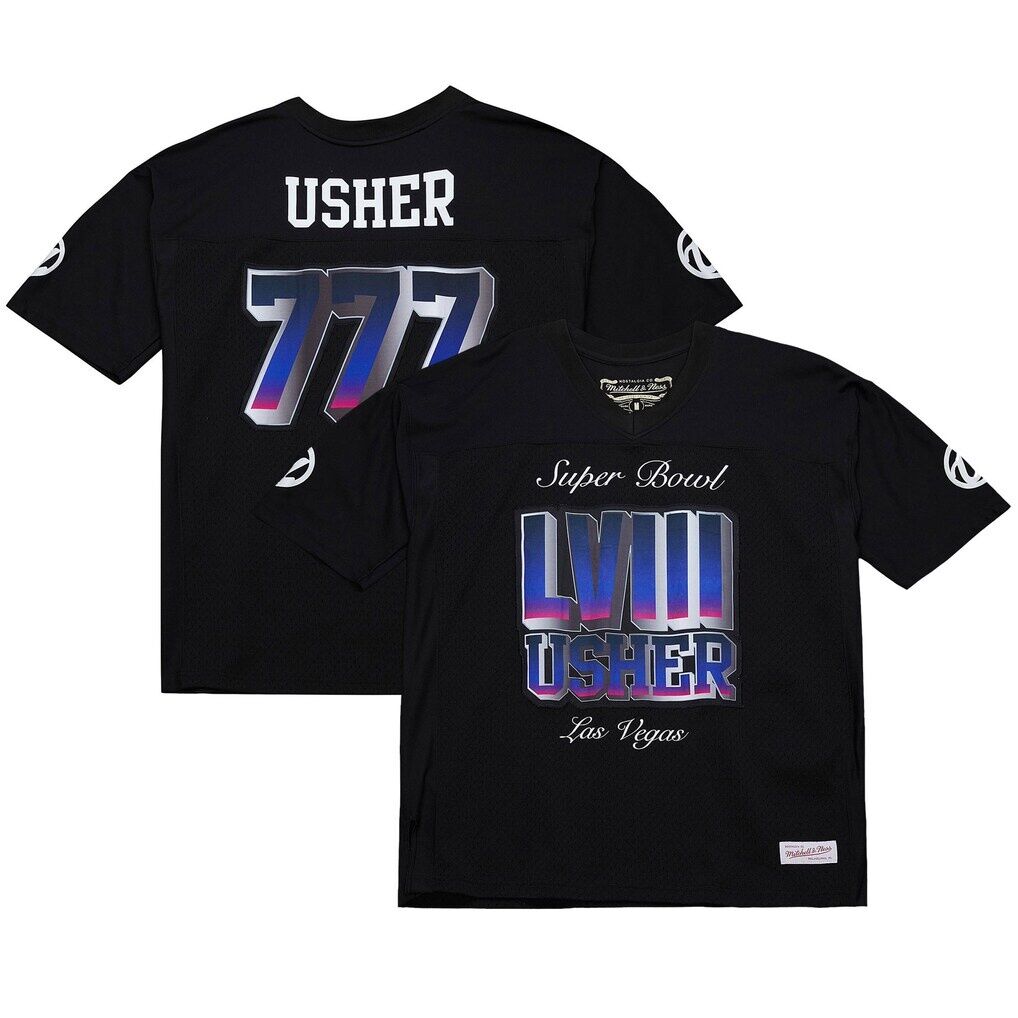 Usher Super Bowl LVIII Collection Mitchell & Ness Unisex Triple Seven Legacy Jersey T-Shirt