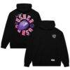 Usher Super Bowl LVIII Collection Mitchell & Ness Unisex Blacklight Legacy Pullover Hoodie - Black - Front View