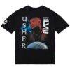 Usher Super Bowl LVIII Collection Mitchell & Ness Unisex Worldwide T-Shirt - Black - Detail View