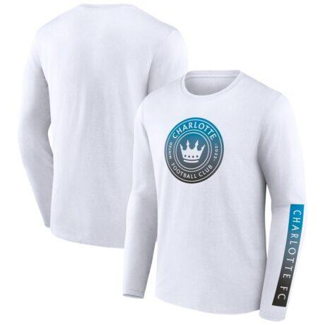 Charlotte FC Fashion7 Long Sleeve T-Shirt - White - Front View
