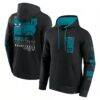 Charlotte Hornets Fashion7 Game Time Crossover Pullover Hoodie - Black - Front View