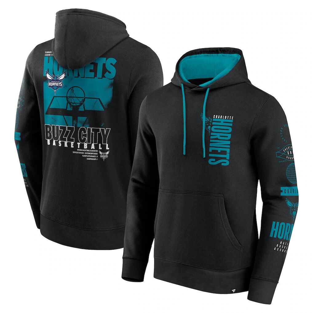 Charlotte Hornets Fashion7 Game Time Crossover Pullover Hoodie