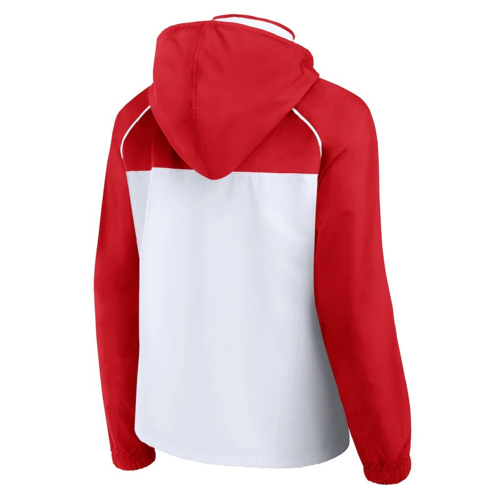Chicago Bulls Fashion7 Women’s Anorak Raglan Full-Zip Hoodie Jacket – White/Red