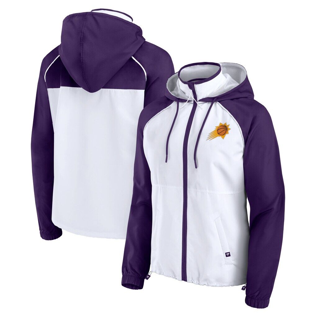 Phoenix Suns Fashion7 Women's Anorak Raglan Full-Zip Hoodie Jacket - White/Purple