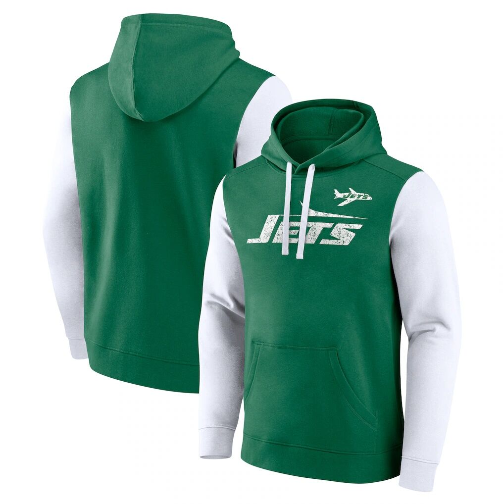 New York Jets Fashion7 Fleece Pullover Hoodie - Kelly Green