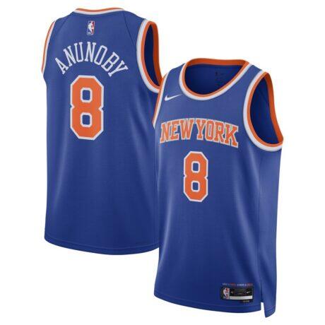 OG Anunoby New York Knicks Nike Unisex Swingman Jersey - Blue - Front View