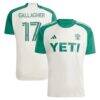 Jon Gallagher Austin FC adidas 2024 The Armadillo Kit Replica Player Jersey – Tan - - Front View