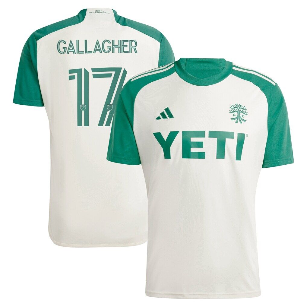 Jon Gallagher Austin FC adidas 2024 The Armadillo Kit Replica Player Jersey – Tan