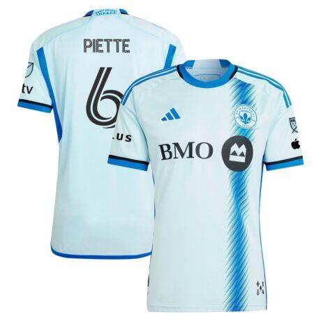 Samuel Piette CF Montreal adidas 2024 La Main Authentic Player Jersey – Light Blue - - Front View