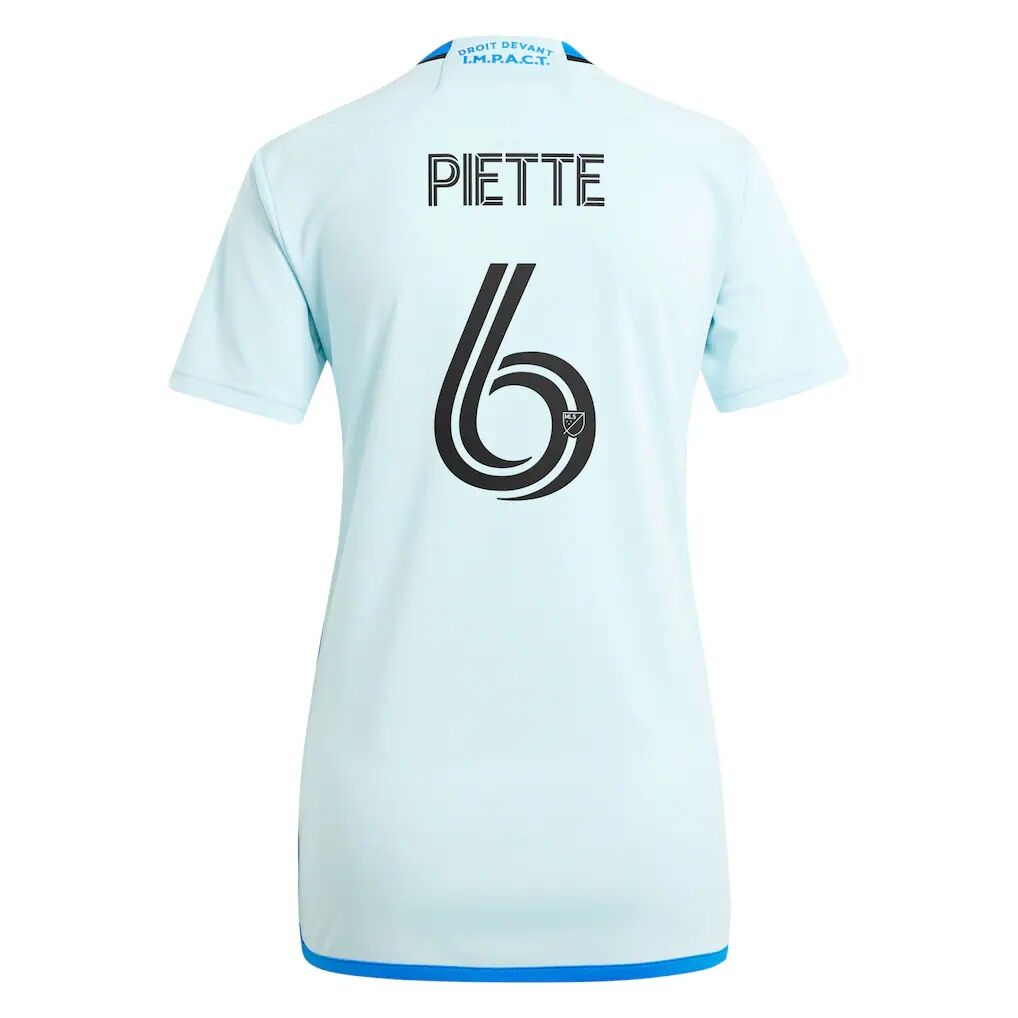 Samuel Piette CF Montreal adidas Women's 2024 La Main Replica Player Jersey - Light Blue