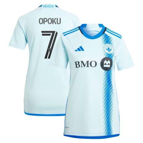 Kwadwo Opoku CF Montreal adidas Women's 2024 La Main Replica Player Jersey - Light Blue - - Front View
