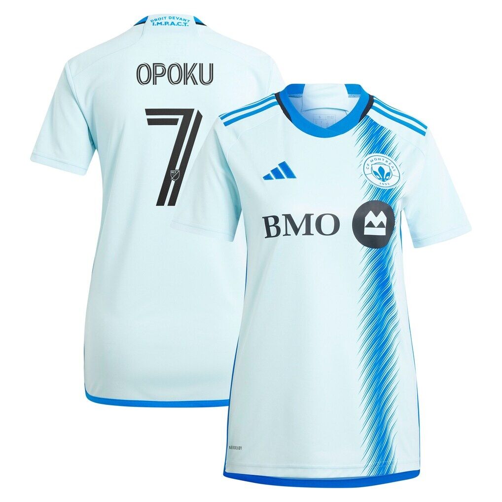 Kwadwo Opoku CF Montreal adidas Women's 2024 La Main Replica Player Jersey - Light Blue