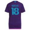 Kerwin Vargas Charlotte FC adidas Women's 2023 Crown Jewel Kit Replica Player Jersey - Purple - Detail View