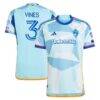 Sam Vines Colorado Rapids adidas 2024 New Day Kit Authentic Player Jersey - - Front View