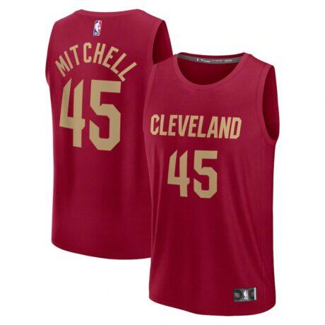 Donovan Mitchell Cleveland Cavaliers Fanatics Youth Fast Break Player Jersey - Icon Edition - - Front View