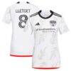 Sebastian Lletget FC Dallas adidas Women's 2024 Burn Baby Burn Replica Player Jersey - White - Front View