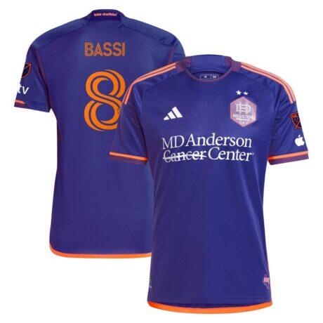 Amine Bassi Houston Dynamo FC adidas 2024 Still Holdin' Authentic Player Jersey - Purple - Front View