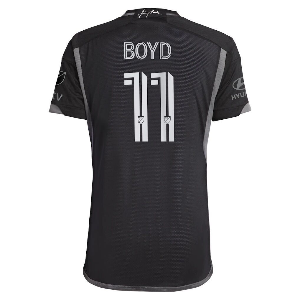 Tyler Boyd Nashville SC adidas 2024 Man In Black Kit Authentic Player Jersey