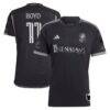Tyler Boyd Nashville SC adidas 2024 Man In Black Kit Authentic Player Jersey - Black - Front View
