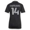 Jacob Shaffelburg Nashville SC adidas Women's 2024 Man In Black Kit Replica Player Jersey - Black - Detail View