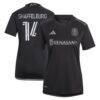Jacob Shaffelburg Nashville SC adidas Women's 2024 Man In Black Kit Replica Player Jersey - Black - Front View