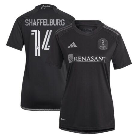 Jacob Shaffelburg Nashville SC adidas Women's 2024 Man In Black Kit Replica Player Jersey - Black - Front View