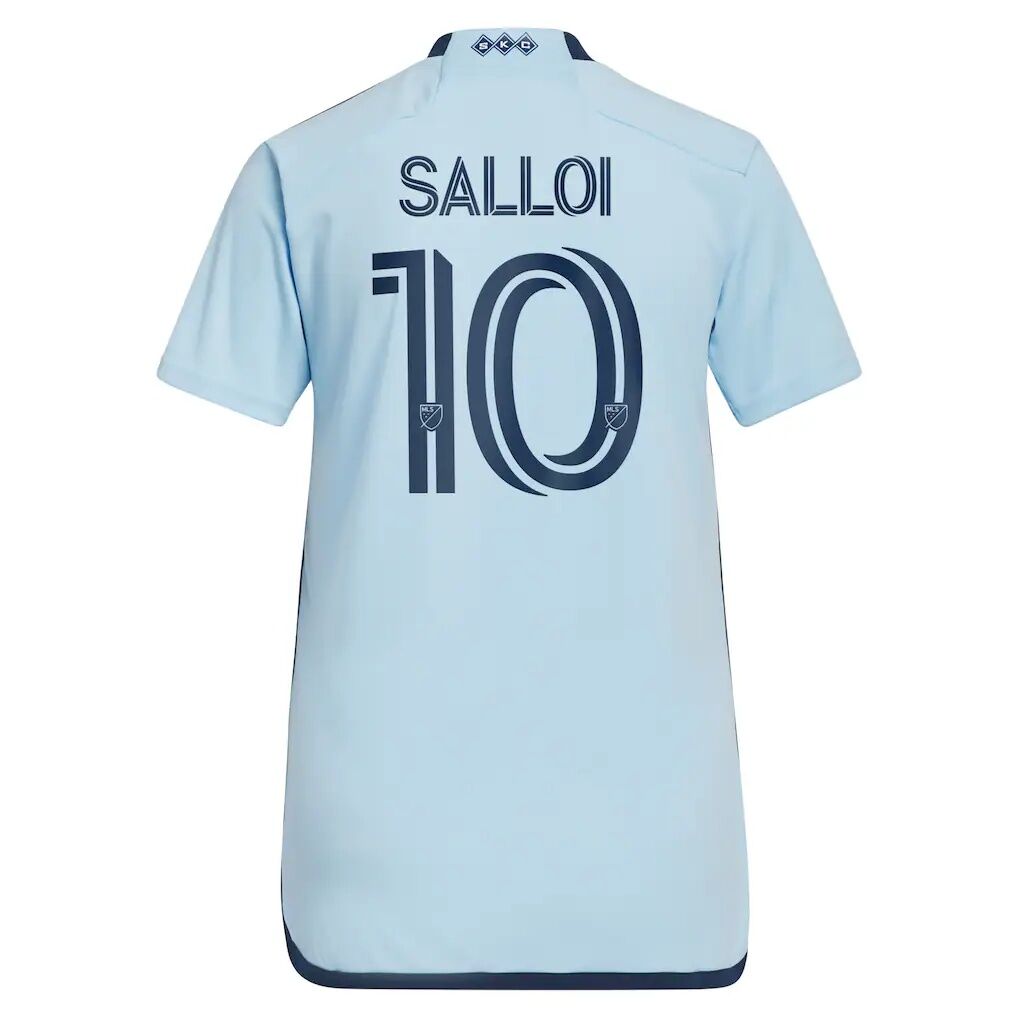 Daniel Salloi Sporting Kansas City adidas Women's 2024 Hoops 4.0 Replica Player Jersey - Light Blue
