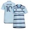 Daniel Salloi Sporting Kansas City adidas Women's 2024 Hoops 4.0 Replica Player Jersey - Light Blue - - Front View