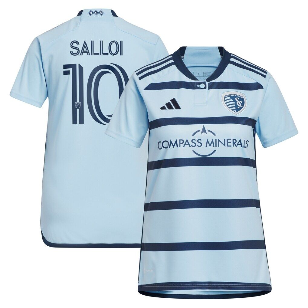 Daniel Salloi Sporting Kansas City adidas Women's 2024 Hoops 4.0 Replica Player Jersey - Light Blue