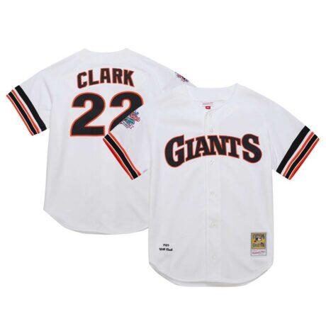 Will Clark San Francisco Giants Mitchell & Ness Cooperstown Collection 1989 Authentic Jersey - White - Front View