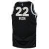 A'ja Wilson Las Vegas Aces Nike Youth Explorer Edition Player Jersey - Black - Detail View