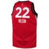 A'ja Wilson Las Vegas Aces Nike Youth Rebel Edition Player Jersey - Red - Detail View