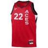 A'ja Wilson Las Vegas Aces Nike Youth Rebel Edition Player Jersey - Red - Side View