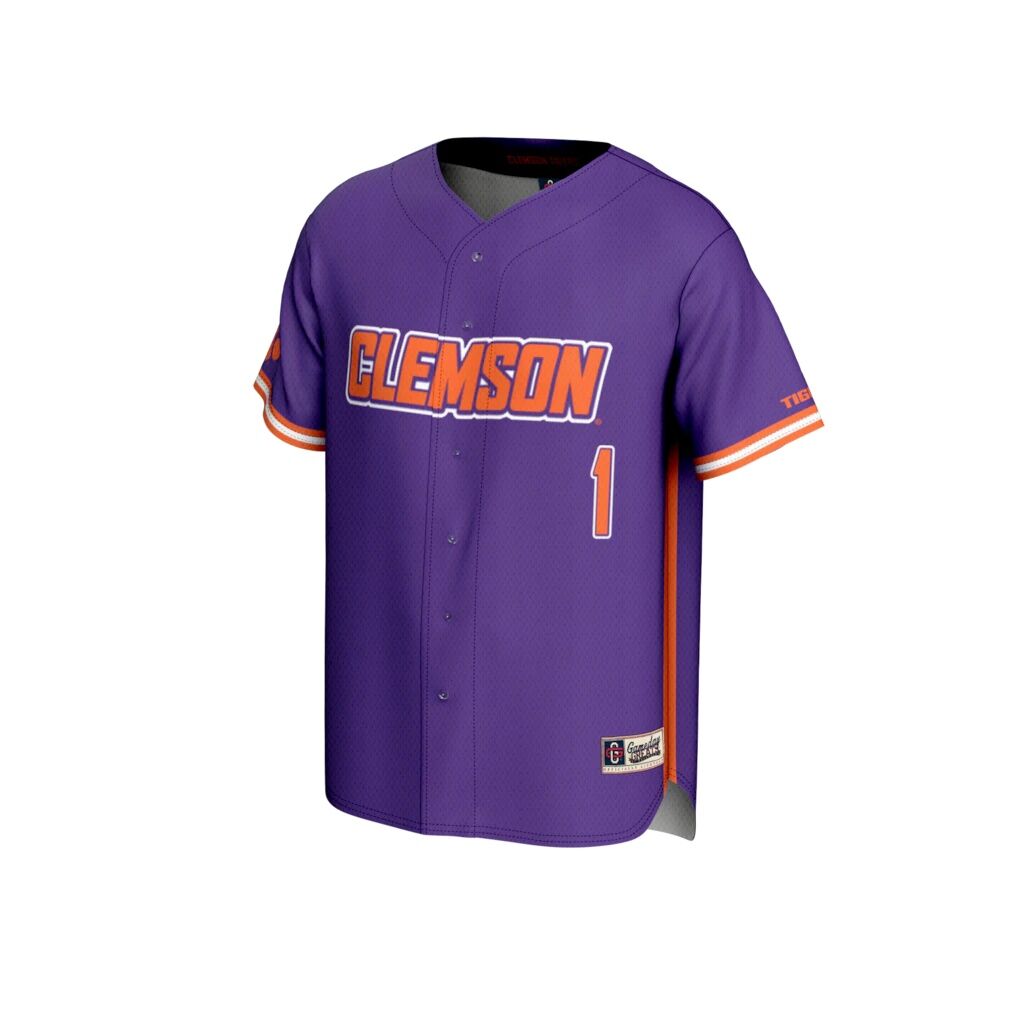 #1 Clemson Tigers GameDay Greats Unisex Lightweight Baseball Fashion Jersey