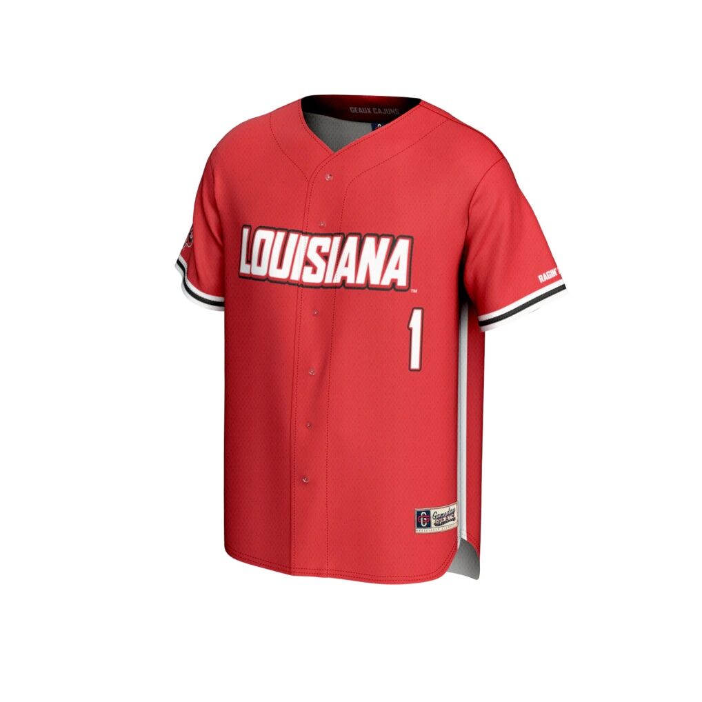#1 Louisiana Ragin' Cajuns GameDay Greats Unisex Lightweight Baseball Fashion Jersey - Cardinal