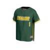 #1 Baylor Bears GameDay Greats Youth Lightweight Baseball Fashion Jersey - Green - Side View