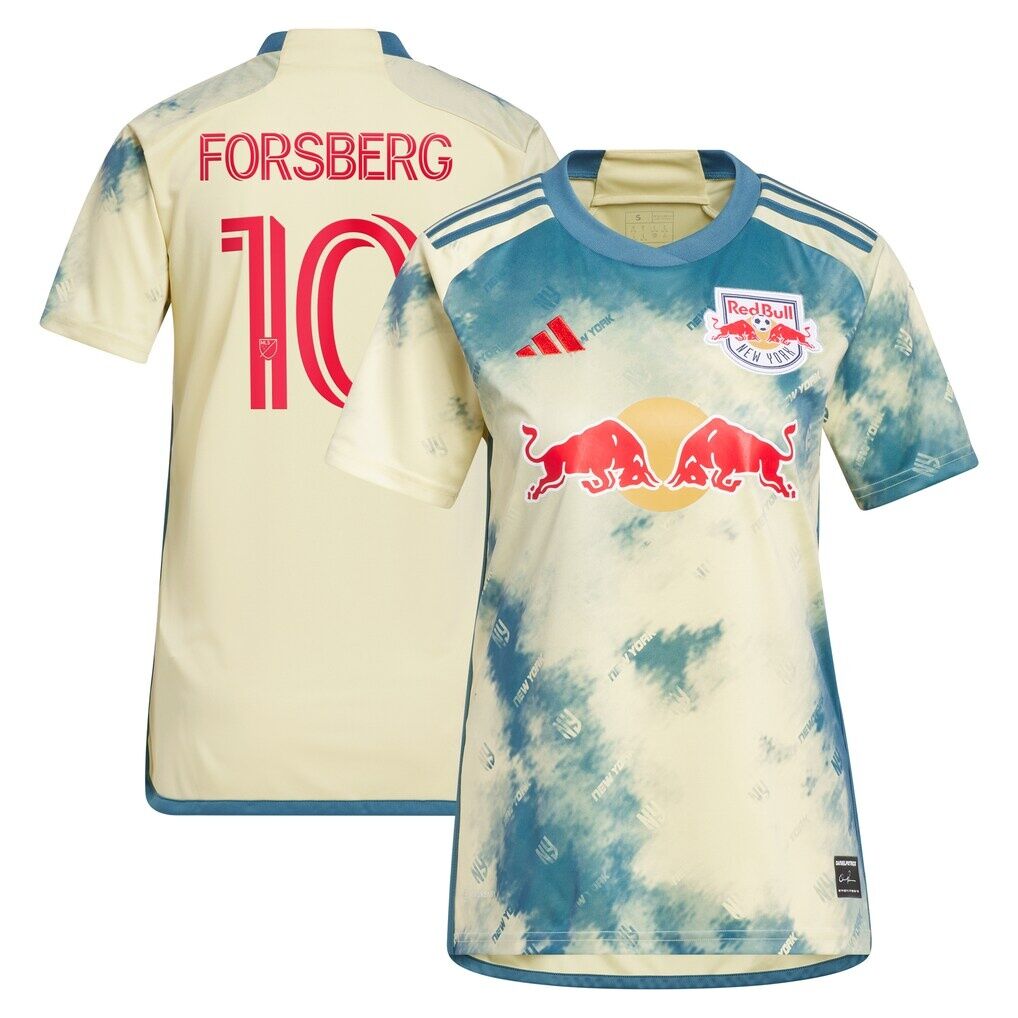 Emil Forsberg New York Red Bulls adidas Women's 2024 Daniel Patrick Kit Replica Player Jersey