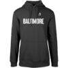 Baltimore Orioles Levelwear City Connect Podium Core Logo Pullover Hoodie - Black - Front View