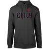 Cincinnati Reds Levelwear City Connect Podium Core Logo Pullover Hoodie - Black - Front View
