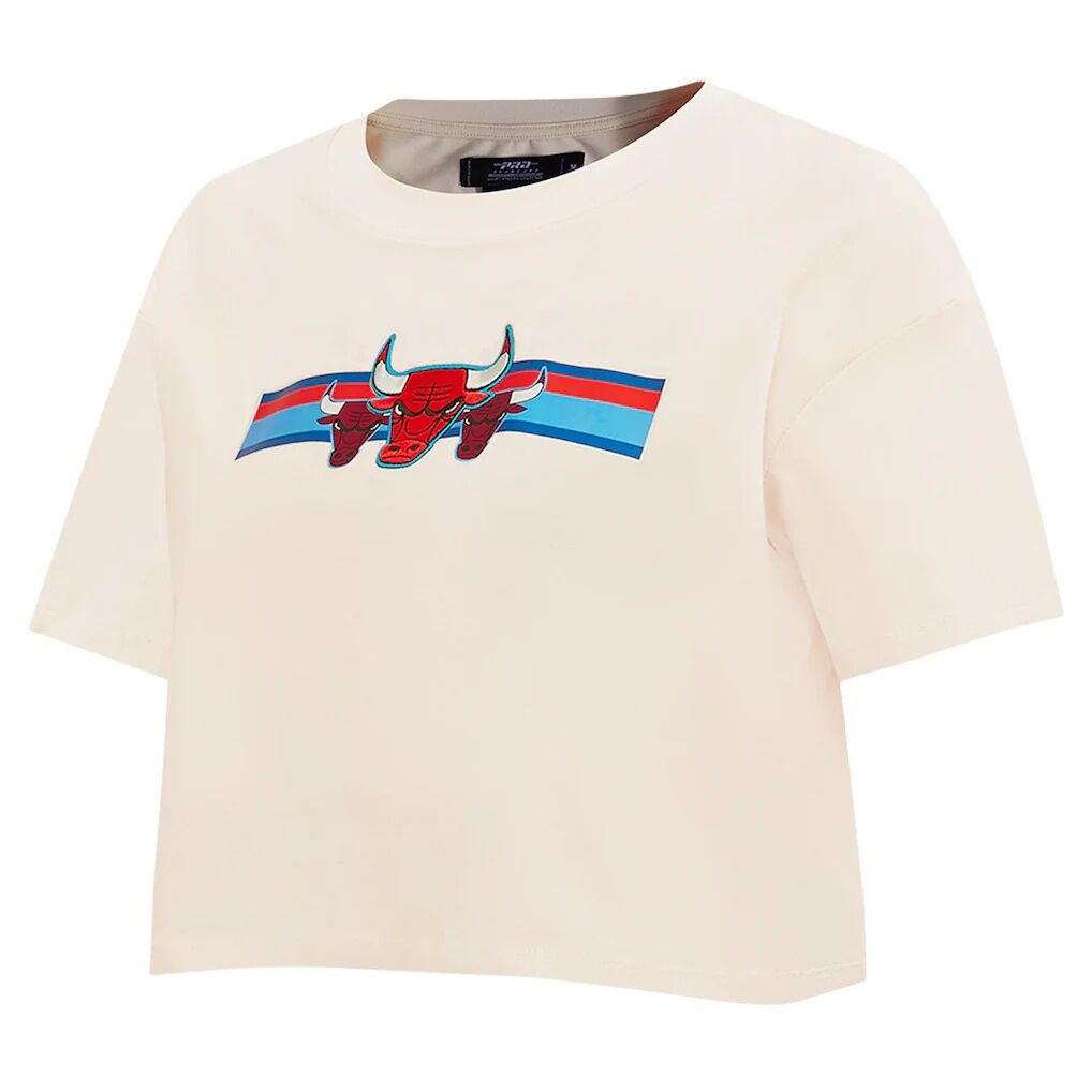 Chicago Bulls Pro Standard Women’s Retro Striper SJ Cropped Boxy T-Shirt