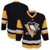Pittsburgh Penguins Youth Home Replica Jersey - Black - Front View
